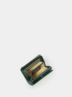 Osprey London Green The Core Medium Leather Zip Matinee Purse Sale