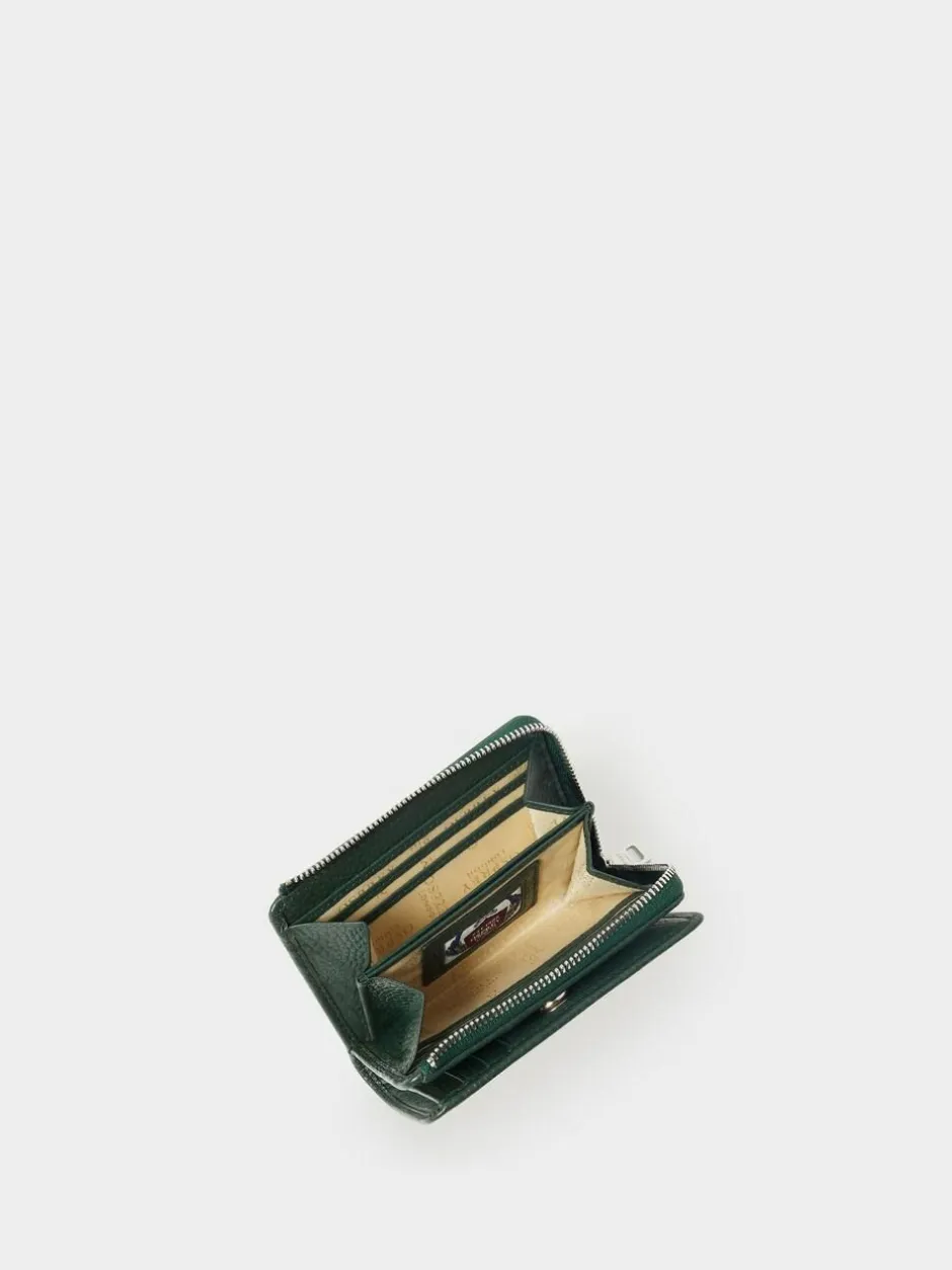 Osprey London Green The Core Medium Leather Zip Matinee Purse Sale