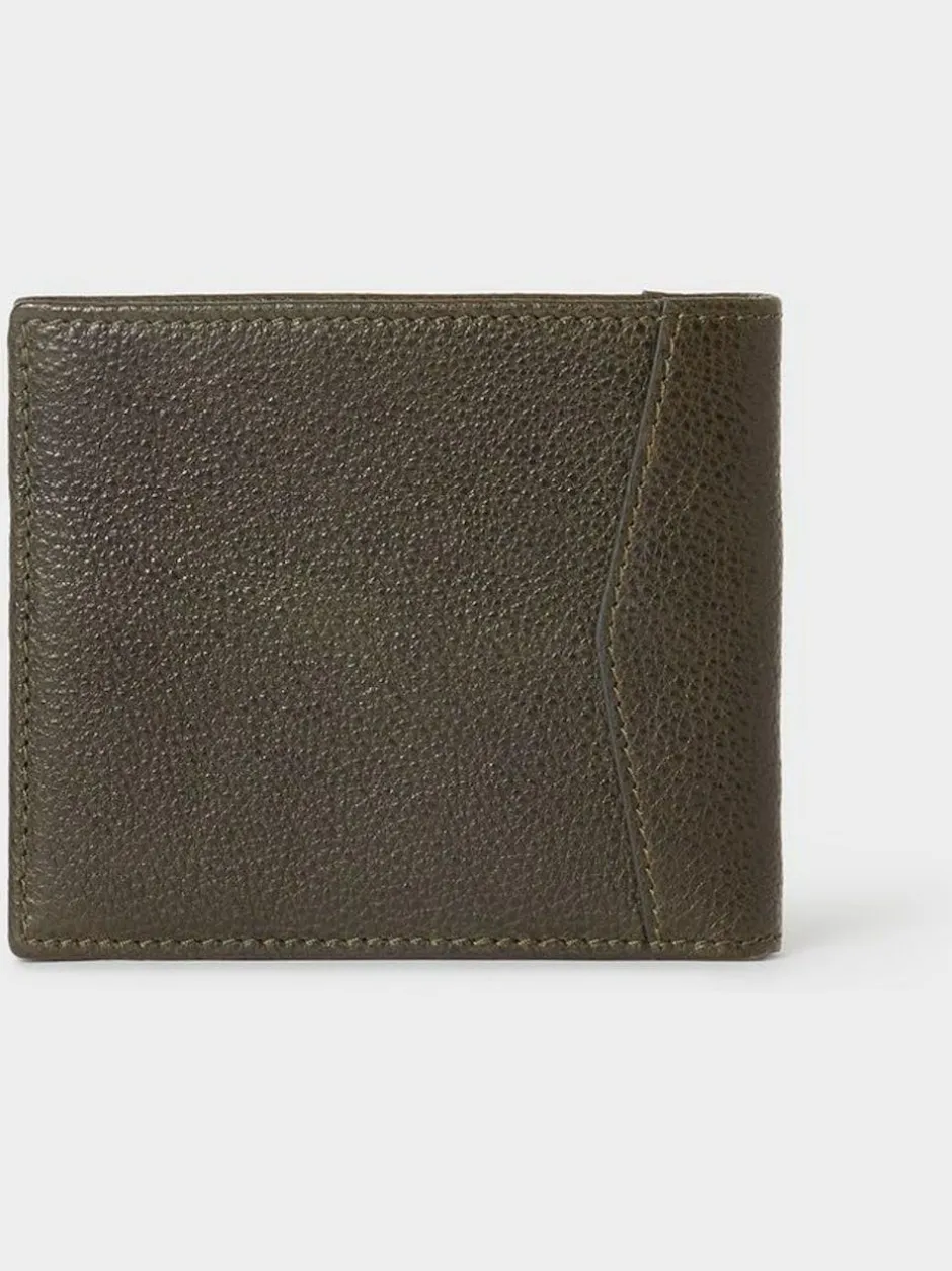 Osprey London The Compass Leather Card Wallet Green Outlet