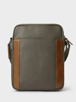 Osprey London The Small Grantham Waxed Canvas And Leather Messenger Bag Green Clearance