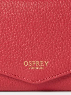 Osprey London The Core Medium Leather Matinee Purse Red Clearance