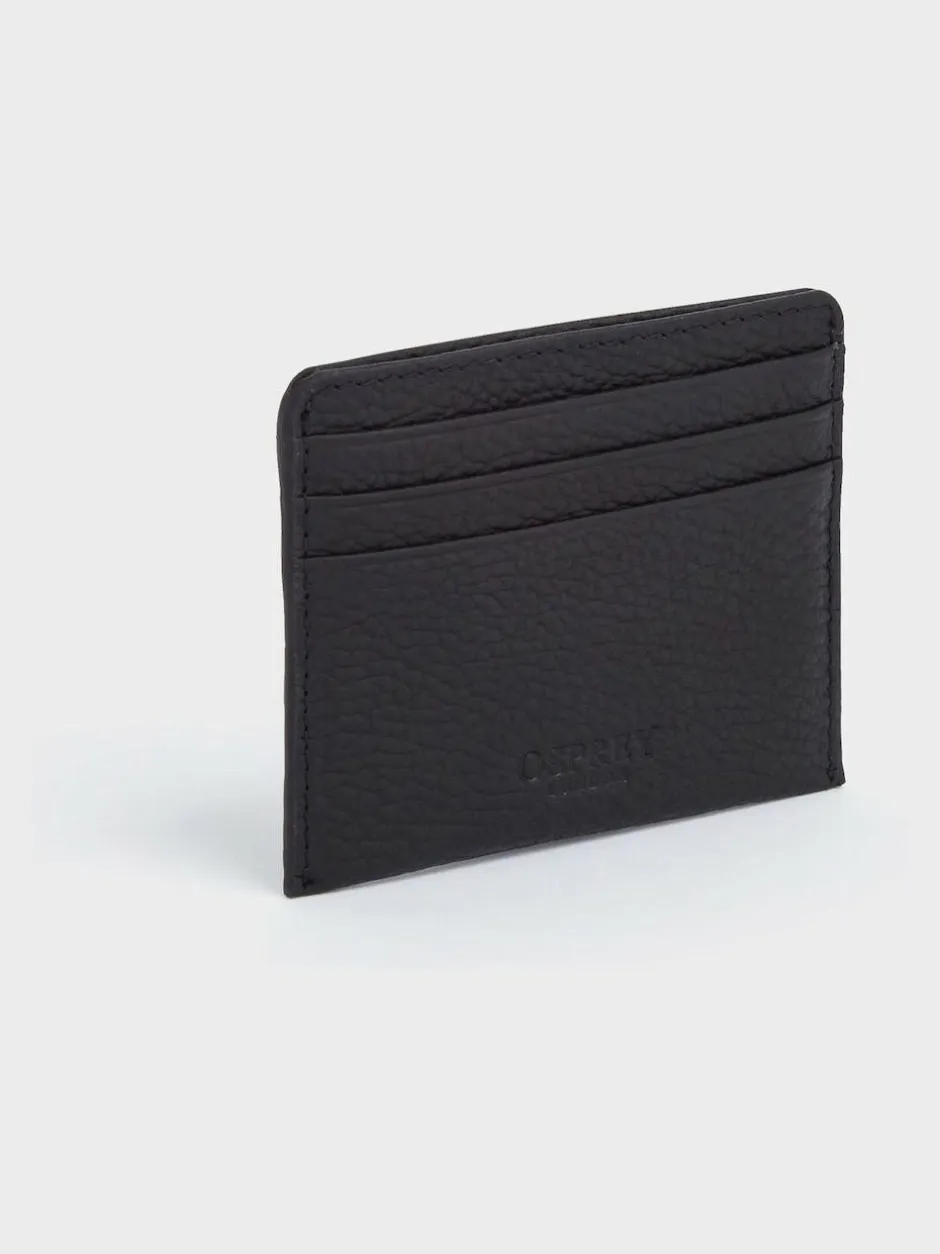 Osprey London The Forest Leather Black Card Holder