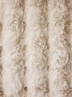 Next Oyster Aspen Faux Fur Eyelet Lined Curtains Discount