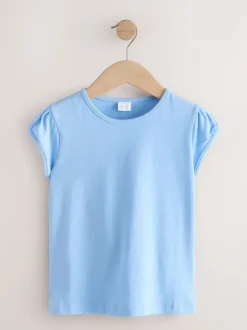 Next Pale Blue 2 Pack Puff Sleeve T-Shirts (3-16yrs) New