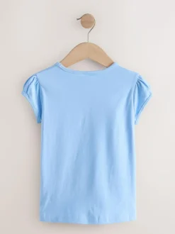 Next Pale Blue 2 Pack Puff Sleeve T-Shirts (3-16yrs) New