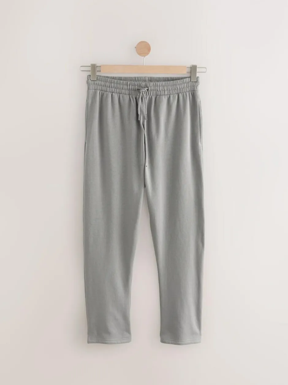 Next Pale Grey Brushback Heavyweight Open Joggers Online