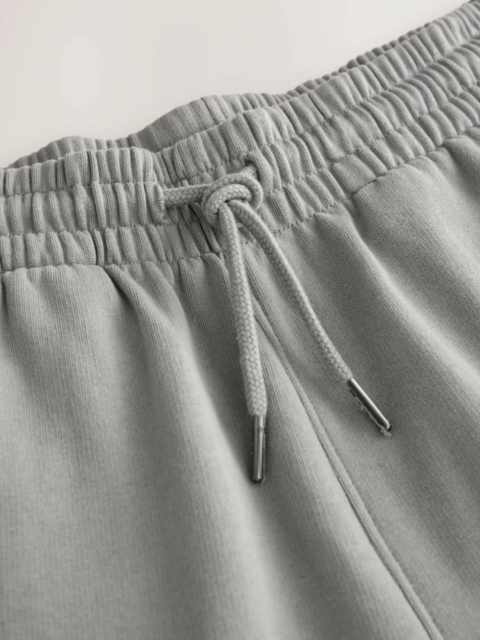 Next Pale Grey Brushback Heavyweight Open Joggers Online