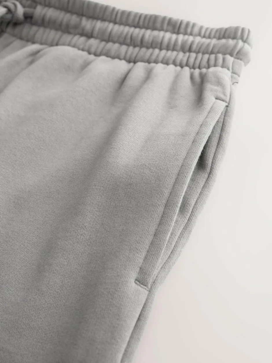 Next Pale Grey Brushback Heavyweight Open Joggers Online