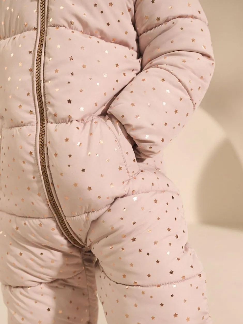 Next Print Shower Resistant Snowsuit (3mths-7yrs) Pale Pink New
