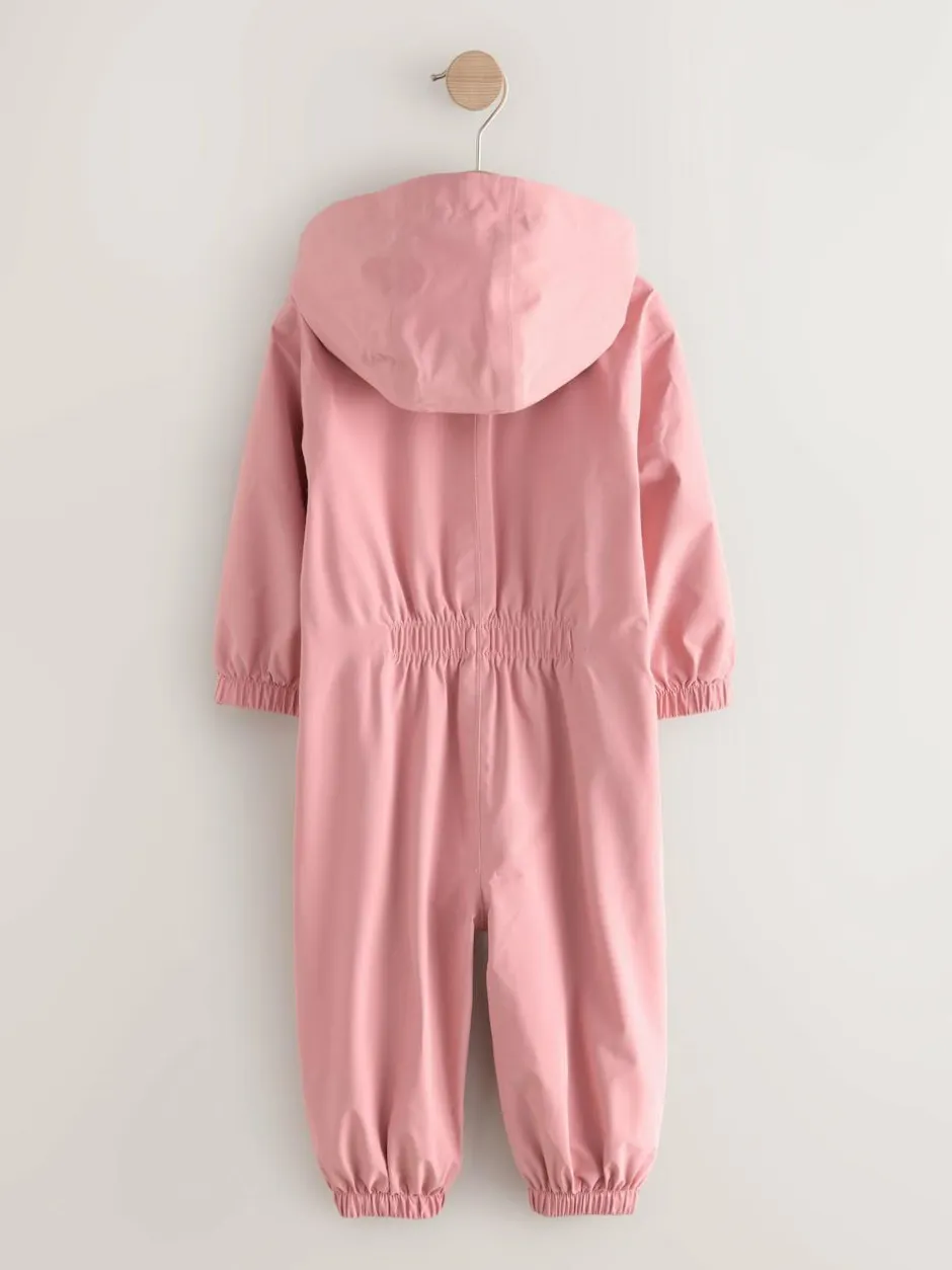 Next Pale Pink Waterproof Printed Puddlesuit (3mths-7yrs) Hot