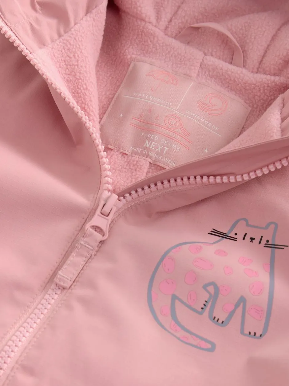 Next Pale Pink Waterproof Printed Puddlesuit (3mths-7yrs) Hot