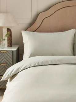 Next Pale Sage Green Collection Luxe 300 Thread Count 100% Cotton Sateen Satin Stitch Luxury Duvet Cover And Pillowcase Set Clearance