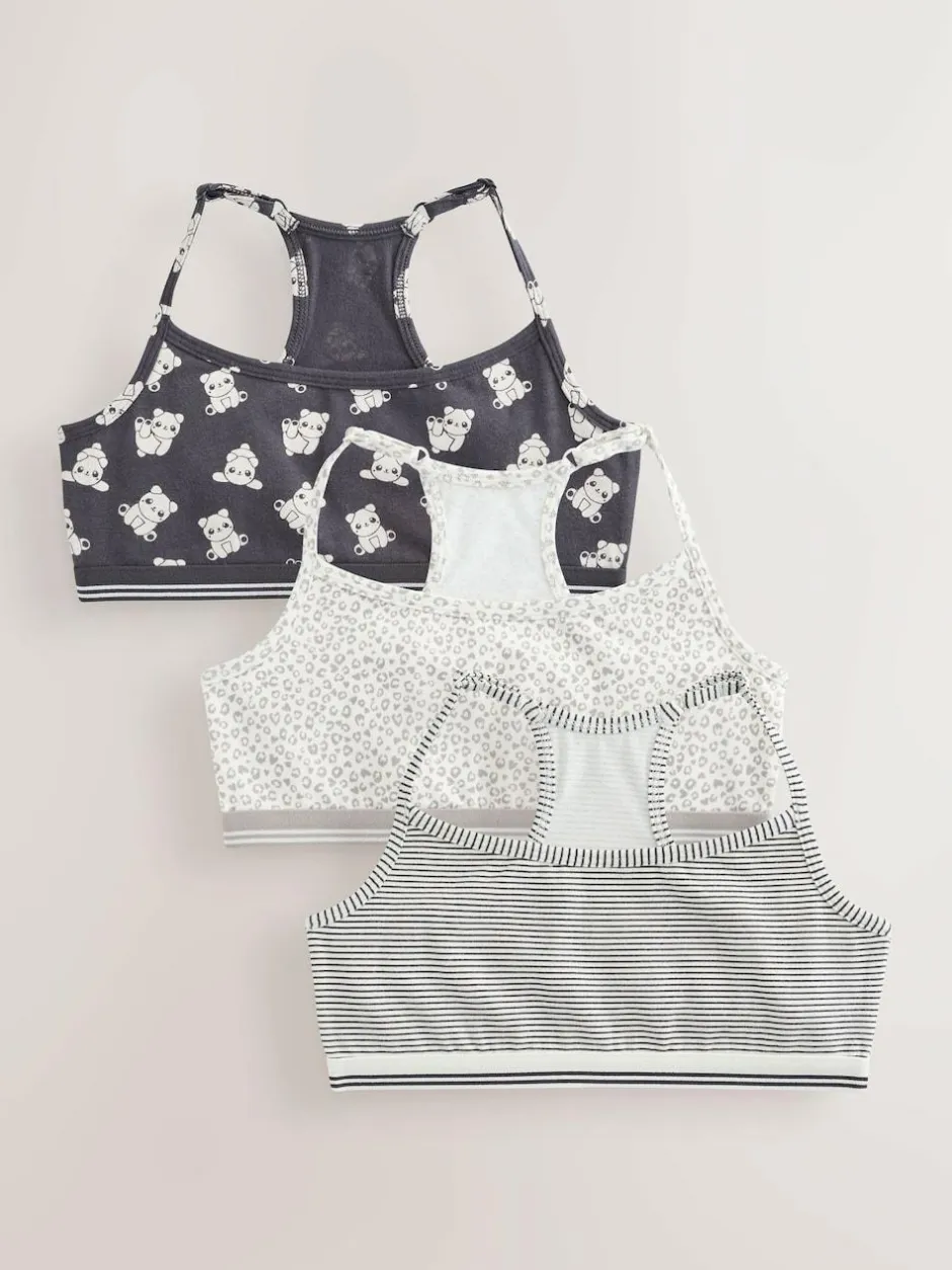 Next Crop Tops 3 Pack (5-16yrs) Panda Clearance