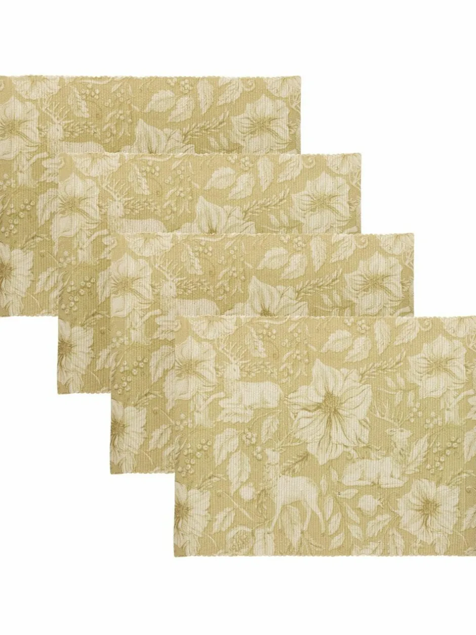 Paoletti Set of 4 Gold Stag Table Placemats Best