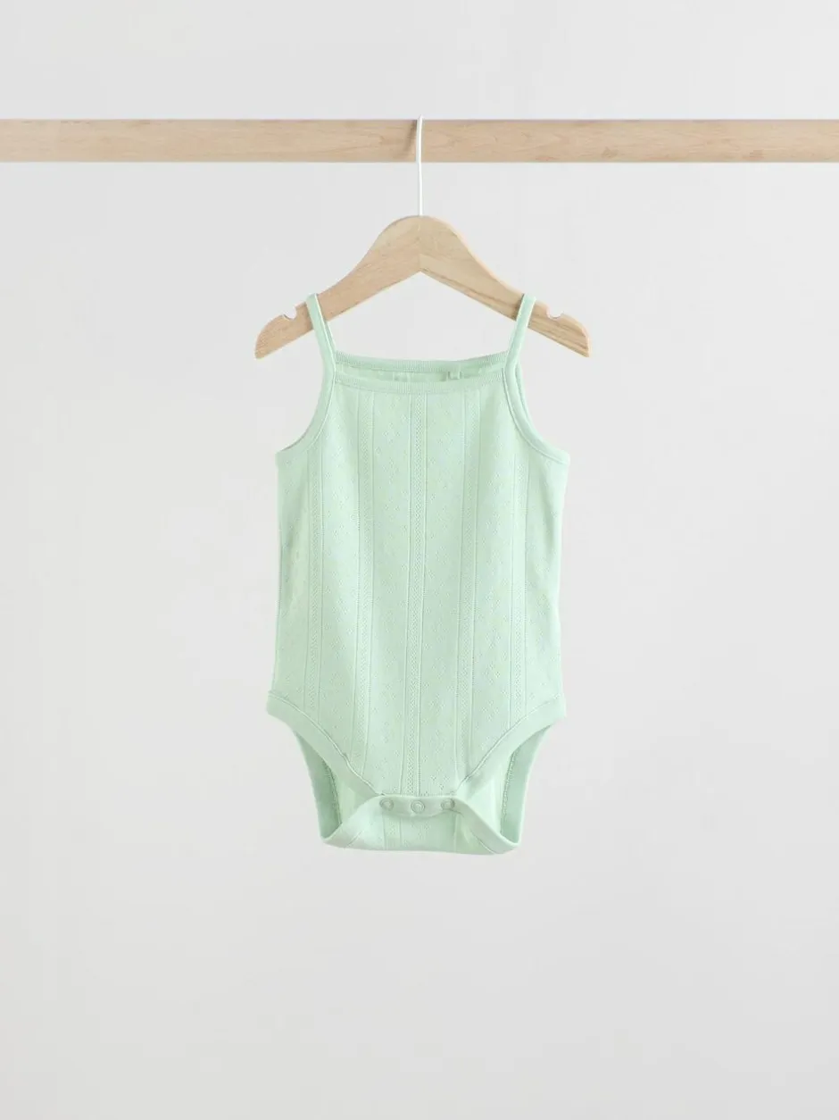 Next Pastel 5 Pack Vest Pointelle Baby Bodysuits Sale