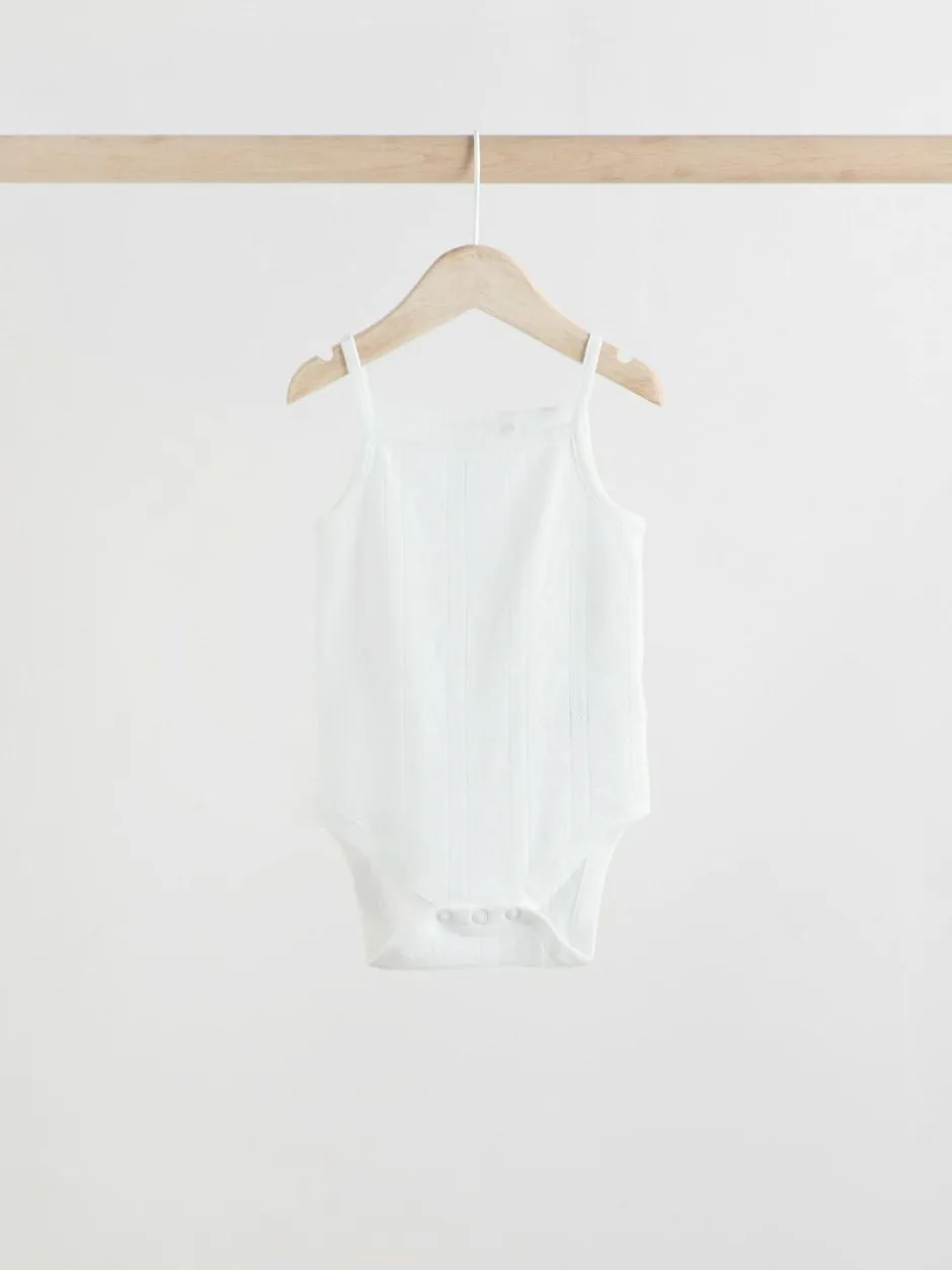Next Pastel 5 Pack Vest Pointelle Baby Bodysuits Sale