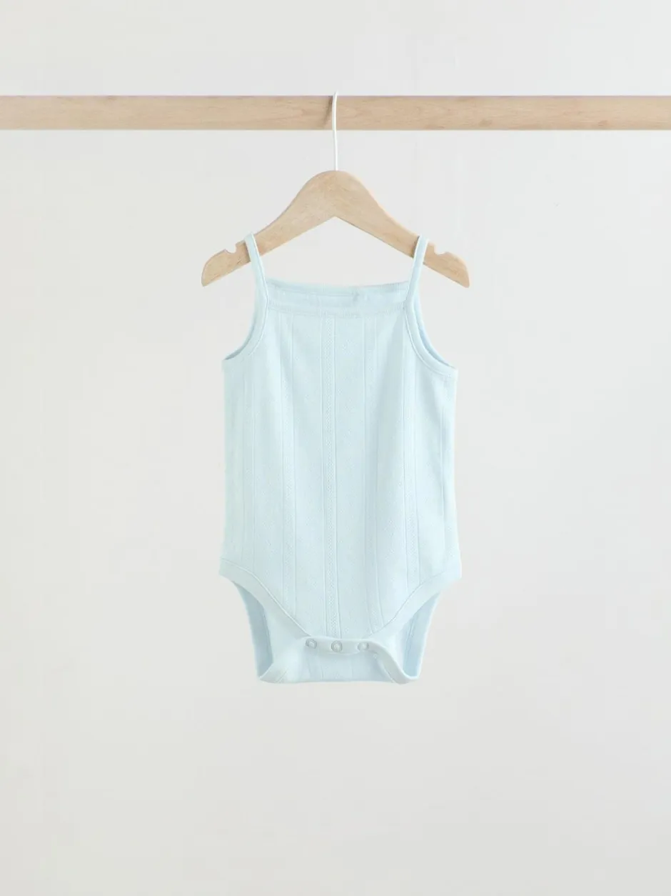 Next Pastel 5 Pack Vest Pointelle Baby Bodysuits Sale