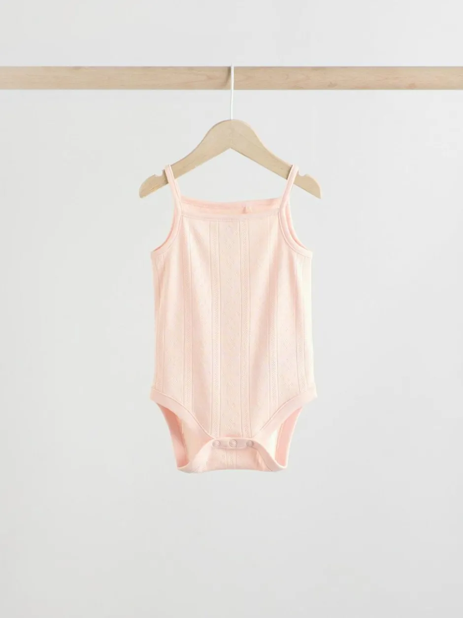 Next Pastel 5 Pack Vest Pointelle Baby Bodysuits Sale