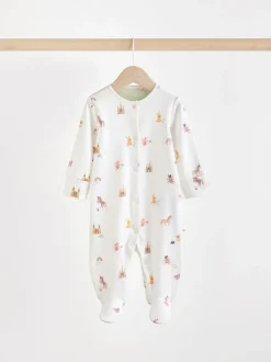 Next Pastel Character 5 Pack Baby Sleepsuits (0-2yrs) Discount