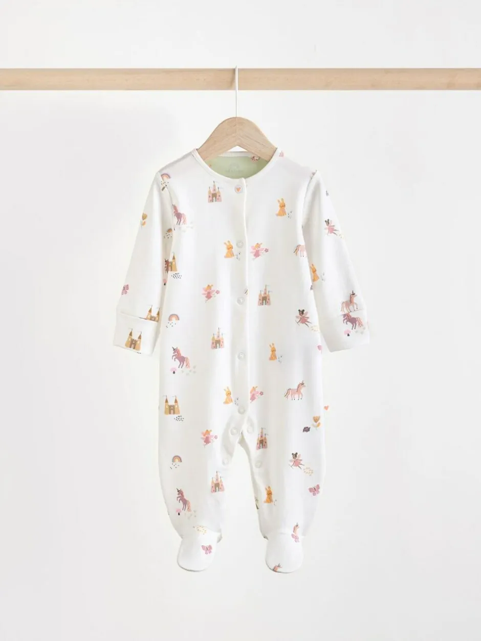 Next Pastel Character 5 Pack Baby Sleepsuits (0-2yrs) Discount