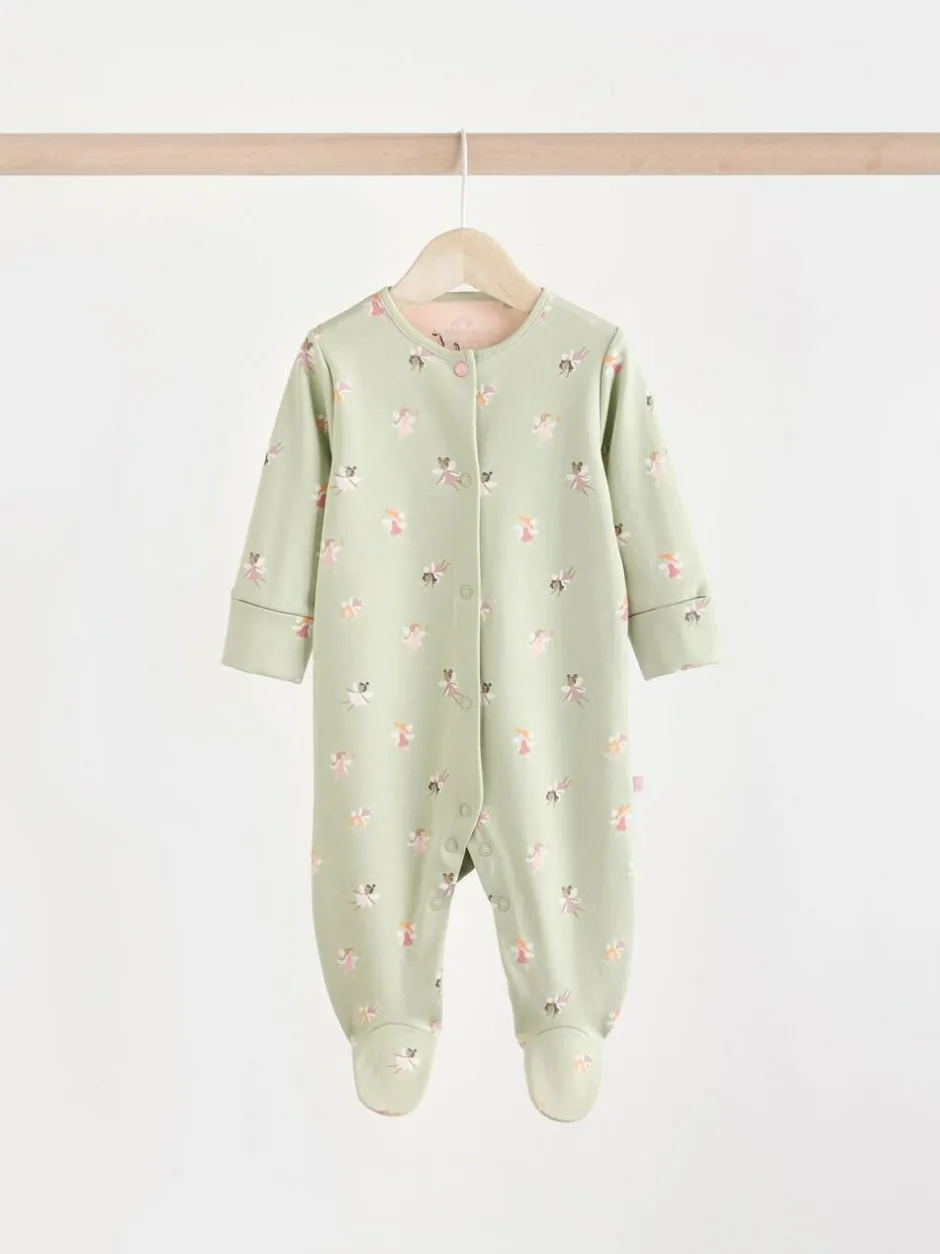 Next Pastel Character 5 Pack Baby Sleepsuits (0-2yrs) Discount