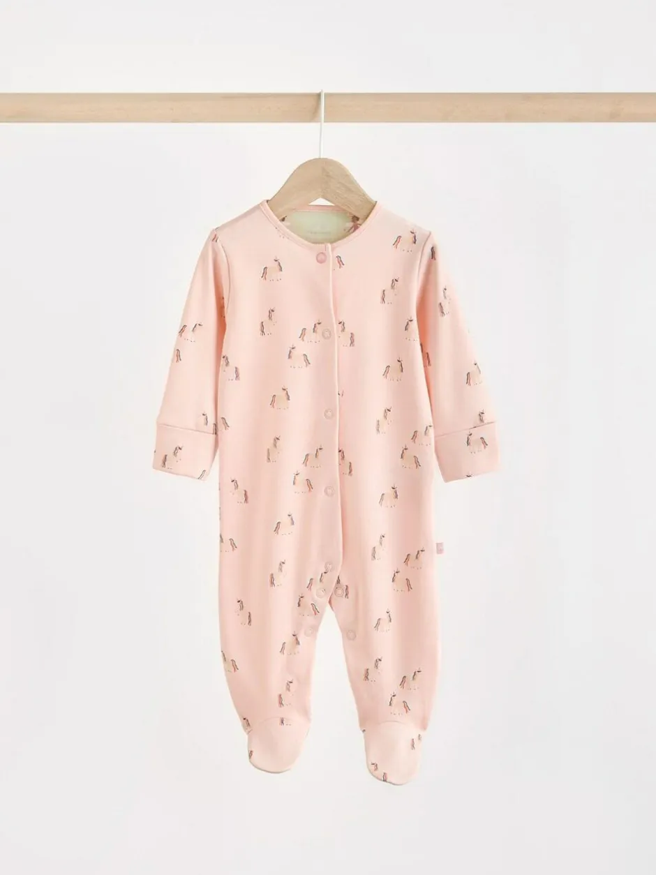 Next Pastel Character 5 Pack Baby Sleepsuits (0-2yrs) Discount