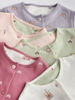 Next Pastel Character 5 Pack Baby Sleepsuits (0-2yrs) Discount