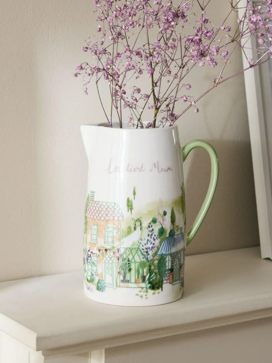 Next Jug Vase Pastel House Scene Loveliest Mum Outlet