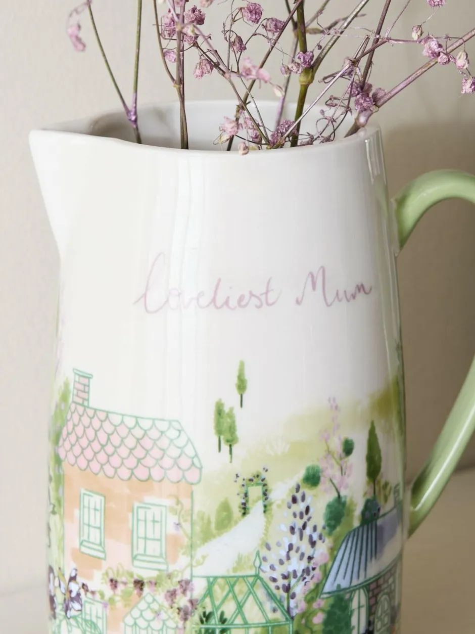 Next Jug Vase Pastel House Scene Loveliest Mum Outlet