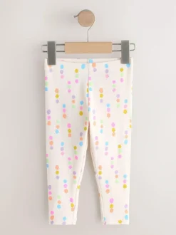 Next Pastel Rainbow Ribbed Leggings 5 Pack (3mths-7yrs) Online