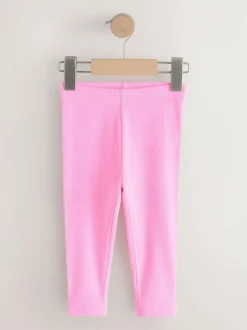 Next Pastel Rainbow Ribbed Leggings 5 Pack (3mths-7yrs) Online