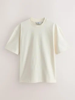 Next Relaxed Fit Heavyweight T-Shirts 5 Pack Pastels Green/Blue/Ecru/Slate/Pink Online