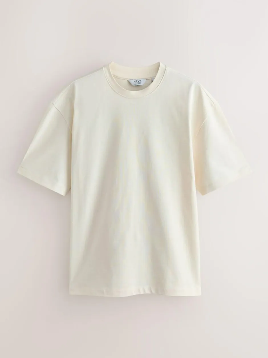 Next Relaxed Fit Heavyweight T-Shirts 5 Pack Pastels Green/Blue/Ecru/Slate/Pink Online