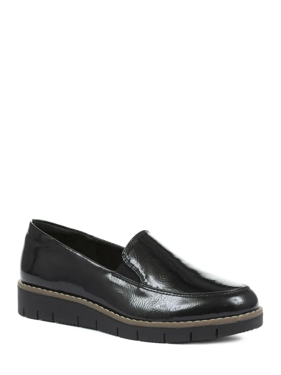 Pavers Black Ladies Slip-On Shoes Discount