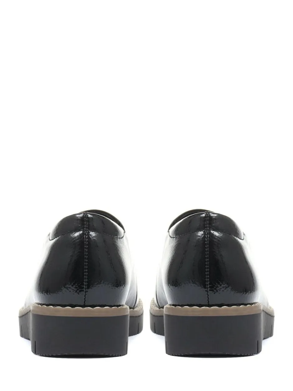 Pavers Black Ladies Slip-On Shoes Discount