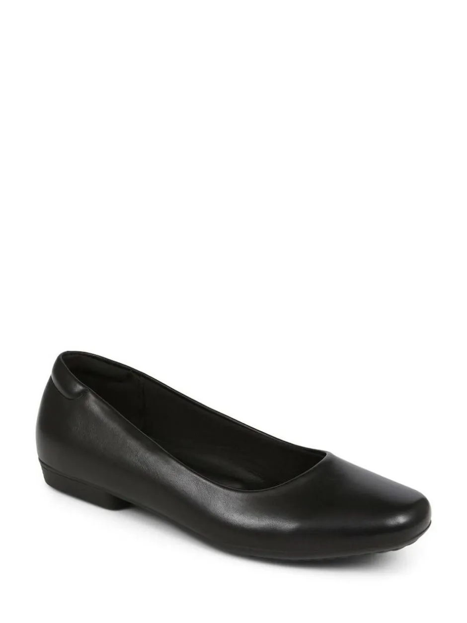 Pavers Black Pointed Toe Ballet Black Flats Hot