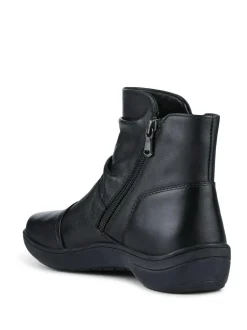 Pavers Wide Fit Leather Ankle Boots Black Hot