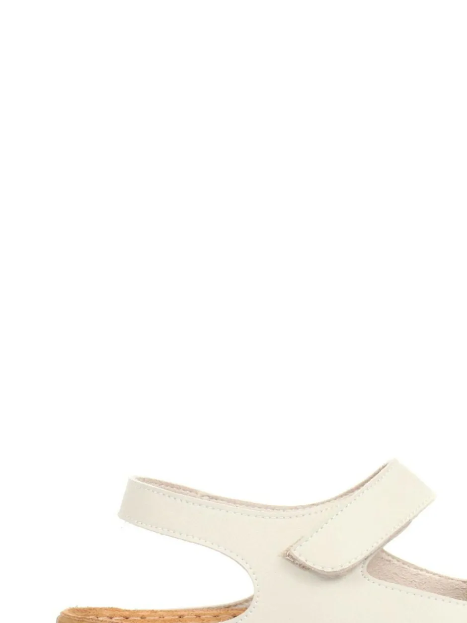 Pavers Ladies Touch Fasten Sandals Cream Sale