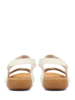 Pavers Ladies Touch Fasten Sandals Cream Sale