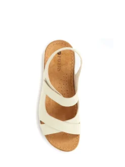 Pavers Ladies Touch Fasten Sandals Cream Sale