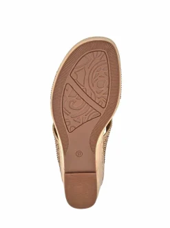 Pavers Tall Wedge Heel Mules Natural Best