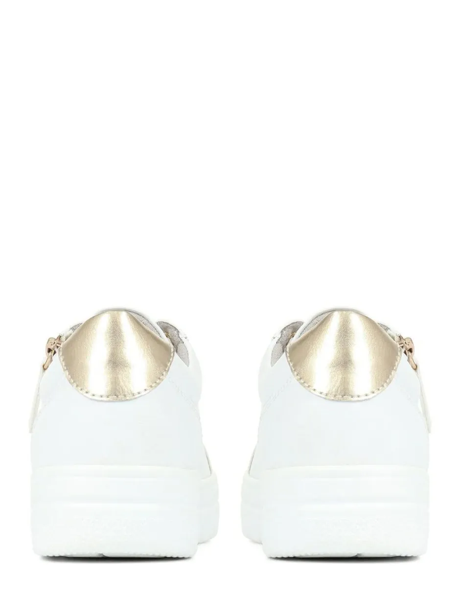 Pavers Chunky Platform Trainers White New