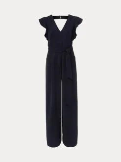 Phase Eight Blue Kallie Frill Jumpsuit