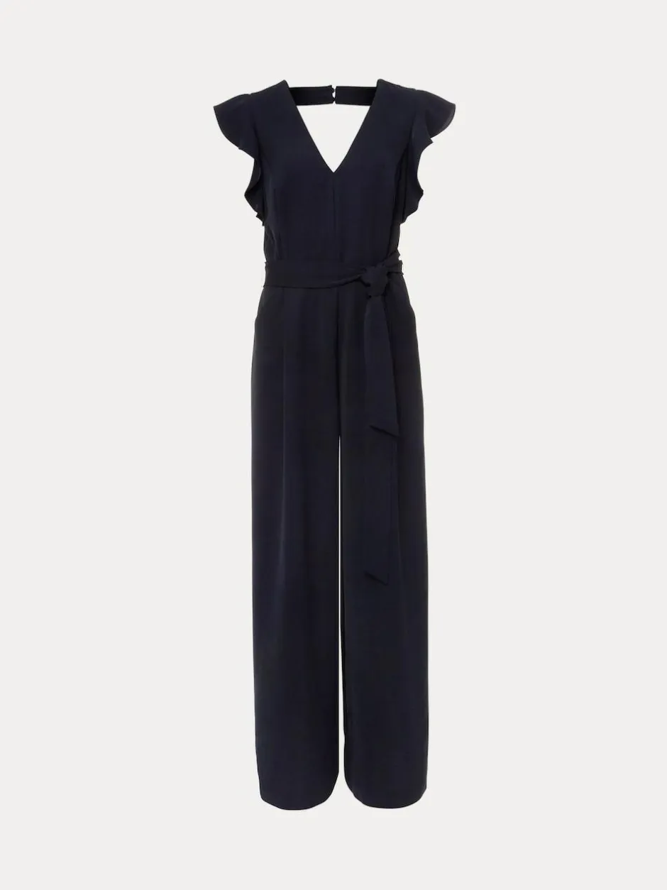 Phase Eight Blue Kallie Frill Jumpsuit