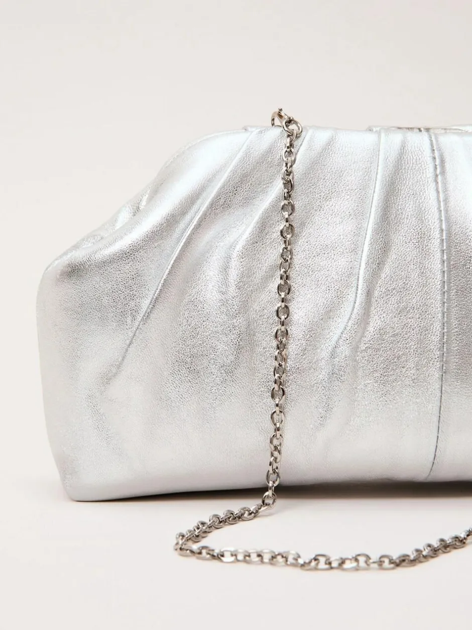 Phase Eight Silver Pouch Clutch Bag Clearance