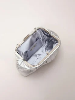 Phase Eight Silver Pouch Clutch Bag Clearance