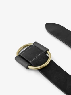 PIECES Black Leather Belt Outlet