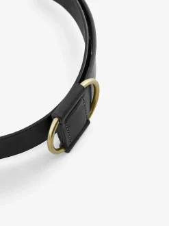 PIECES Black Leather Belt Outlet