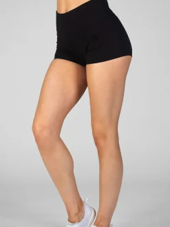 Pineapple Black High Band Hotpant Shorts Online