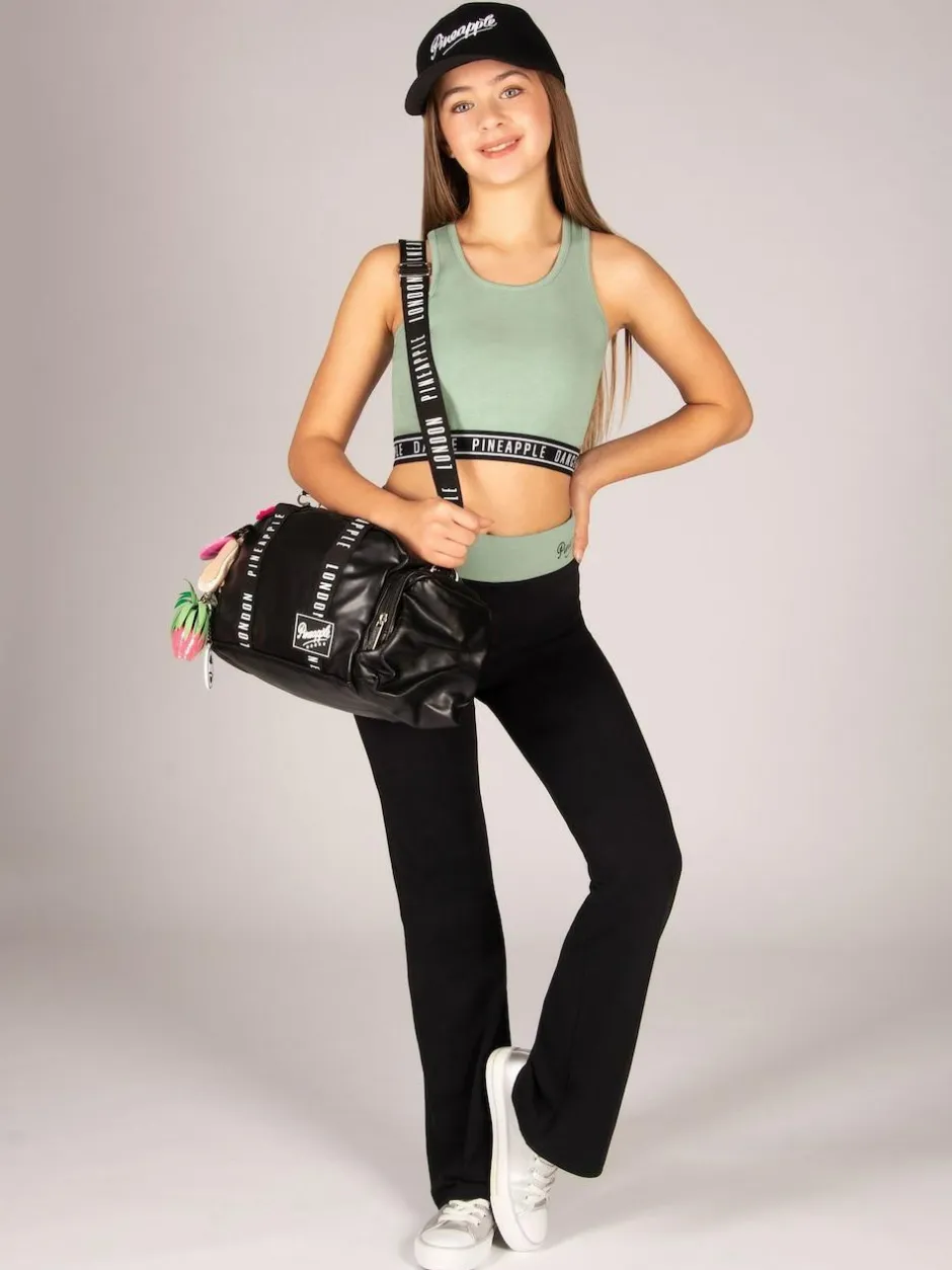 Pineapple Tape Hem Midi Crop Top Green Outlet